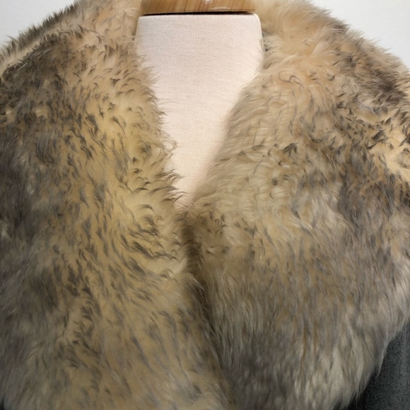 Vintage 70s Wool & Shearling Fur Coat VGUC Small - Picture 6 of 8